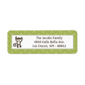 .75 "x2.25" Retouradreslabel Monkey Time Zoo Etiket (Voorkant)