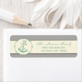 .75 "x2.25" Retouradreslabel nautische knoop Anch Etiket (Insitu)