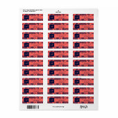 .75 "x2.25" Retouradreslabel Navy Blue Damask Etiket (Full Sheet)