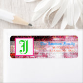 .75 "x2.25" Retouradreslabel Neon Grunge Scratc Etiket (Insitu)