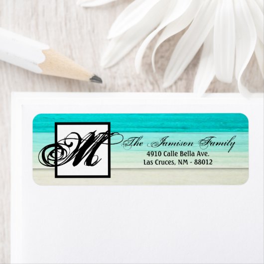 .75 "x2.25" Retouradreslabel Ombre Blue Frostin Etiket (Insitu)