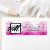 .75 "x2.25" Retouradreslabel Ombre Pink Chevron Etiket (Insitu)