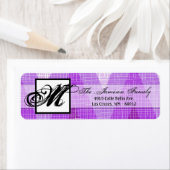 .75 "x2.25" Retouradreslabel Ombre Purp Chevron Etiket (Insitu)