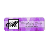 .75 "x2.25" Retouradreslabel Ombre Purp Chevron Etiket (Voorkant)