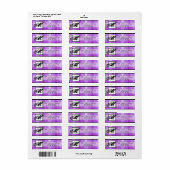 .75 "x2.25" Retouradreslabel Ombre Purp Chevron Etiket (Full Sheet)