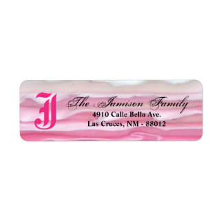 .75 "x2.25" Retouradreslabel Ombre Streep Roze Etiket