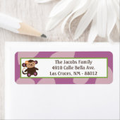 .75 "x2.25" Retouradreslabel Paarse Jacana Etiket (Insitu)