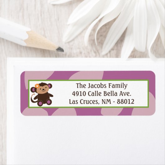 .75 "x2.25" Retouradreslabel Paarse Jacana Etiket (Insitu)