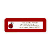 .75 "x2.25" Retouradreslabel Red Ladybug Etiket (Voorkant)