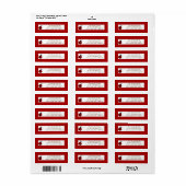 .75 "x2.25" Retouradreslabel Red Ladybug Etiket (Full Sheet)
