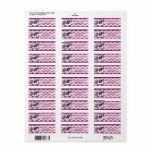 .75 "x2.25" Retouradreslabel Roze Glitter Chevr Etiket (Full Sheet)