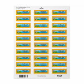 .75 "x2.25" Retouradreslabel Snoep Land Ice Etiket (Full Sheet)