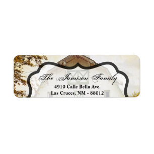 .75 "x2.25" retouradreslabel Sunset Barn Counter Etiket
