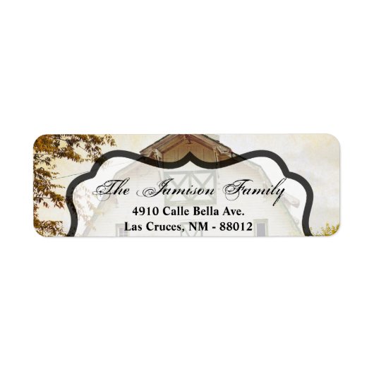 .75 "x2.25" retouradreslabel Sunset Barn Counter Etiket (Voorkant)