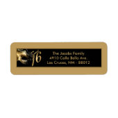 .75 "x2.25" Retouradreslabel Sweet 16 Gold Etiket (Voorkant)