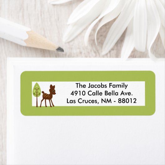 .75 "x2.25" Retouradreslabel Woodland Friends Etiket (Insitu)