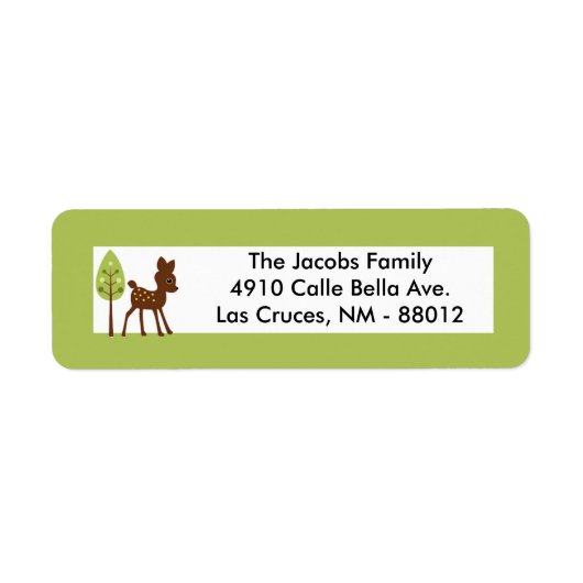 .75 "x2.25" Retouradreslabel Woodland Friends Etiket (Voorkant)