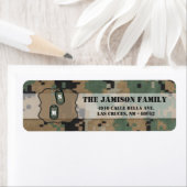 .75 "x2.25" Retourlabel Marine DIGITAL PRINT Etiket (Insitu)