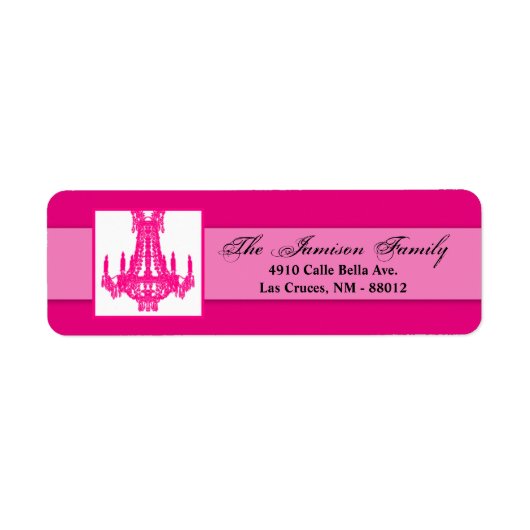 .75"x2.25" Return Address Label Crystal Chandelier (Voorkant)