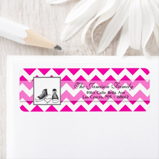 .75" x2.25" Return Address Label Sneakers (Insitu)