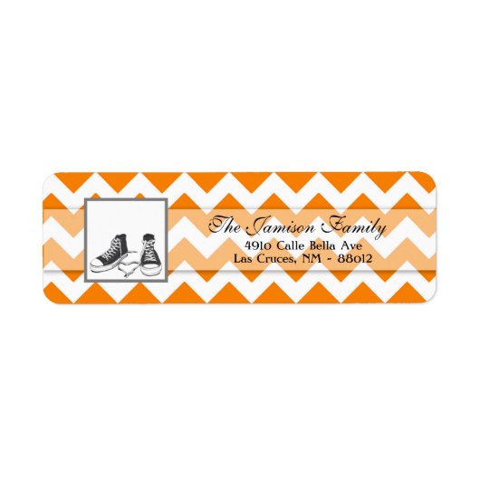 .75" x2.25" Return Address Label Sneakers (Voorkant)