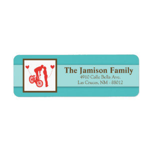 .75 "x2.25" Return Adres Label Tiener Liefde Paar