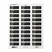 .75 "x2.25" Teruggaveadres Label Zwart Stropdas Af (Full Sheet)