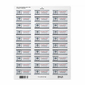 .75"x2.25"Terugkeeradresetiket Air Mail Vliegtuig  Etiket (Full Sheet)