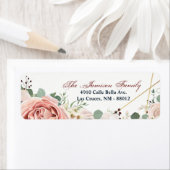 .75"x2.25"Terugkeeradresetiket Geometrische Tuin Etiket (Insitu)