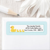 .75"x2.25"Terugkeeradresetiket Rubber Ducky Etiket (Insitu)
