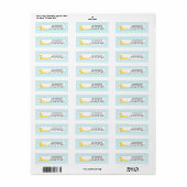 .75"x2.25"Terugkeeradresetiket Rubber Ducky Etiket (Full Sheet)