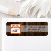 .75"x2.25"Terugkeeradresetiket Schuur Houten Diama Etiket (Insitu)