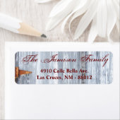 .75"x2.25"Terugkeeradresetiket Witte Wash Houten B Etiket (Insitu)