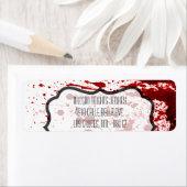 .75 "x2.25" Zakelijk adres Label Blood Splatter V (Insitu)