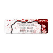 .75 "x2.25" Zakelijk adres Label Blood Splatter V (Voorkant)