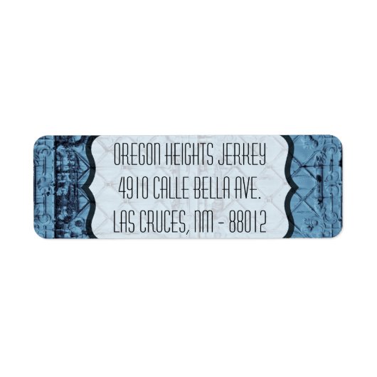 .75 "x2.25" Zakelijk adreslabel Rustiek tinnen pan Etiket (Voorkant)