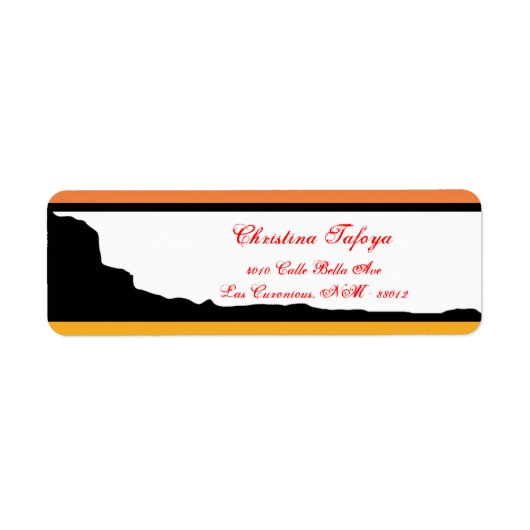 .75 "x 2.25" Retouradres Desert Mountain Sunset Etiket (Voorkant)