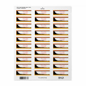 .75 "x 2.25" Retouradres Desert Mountain Sunset Etiket (Full Sheet)
