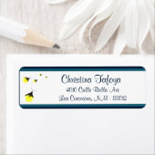 .75 "x 2.25" Retouradres Fireflies / Mason Jars Etiket (Insitu)