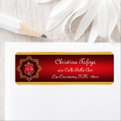 .75 "x 2.25" Retouradres Lord Ganesha/Hindu Red Etiket (Insitu)