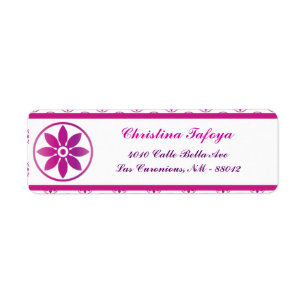 .75 "x 2.25" Retouradres Magenta Paarse Formal Etiket