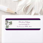 .75 "x 2.25" Retouradres Peacock en Bloemenbeha Etiket (Insitu)