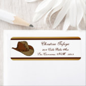 .75 "x 2.25" Retouradres Western Cowgirl Pet/Bo Etiket (Insitu)
