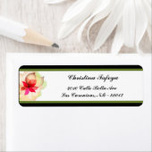 .75"x 2.25"Terugkeeradres Kleurrijke Lotus Bloem Etiket (Insitu)