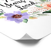 75 Years Loved 75th Birthday Floral 75 Years Loved Poster (Hoek)