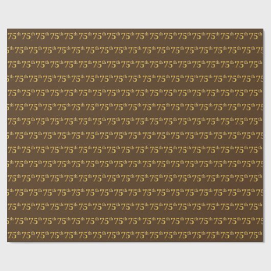 75e (75e) gebeurtenis bruin, Faux Gold Cadeaupapier (Vlak)