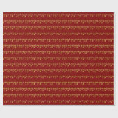 75e (75e) gebeurtenis met rood Faux Gold Cadeaupapier (Vlak)