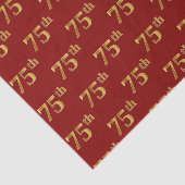 75e (75e) gebeurtenis met rood Faux Gold Tissuepapier (Detail)