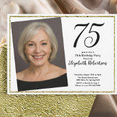 75e aangepaste foto wit en goud kaart