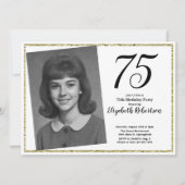 75e aangepaste foto wit en goud kaart (Voorkant)
